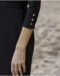 Sosandar - Premium Buckle Belted Shirt Dress