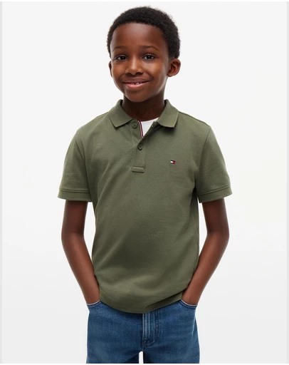 Tommy Hilfiger - Boys 8-16 Essential Flag Embroidery Regular Fit Polo - Teens