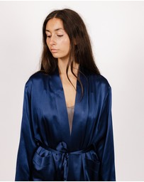 SILK MAGNOLIA - Silk Robe Dressing Gown