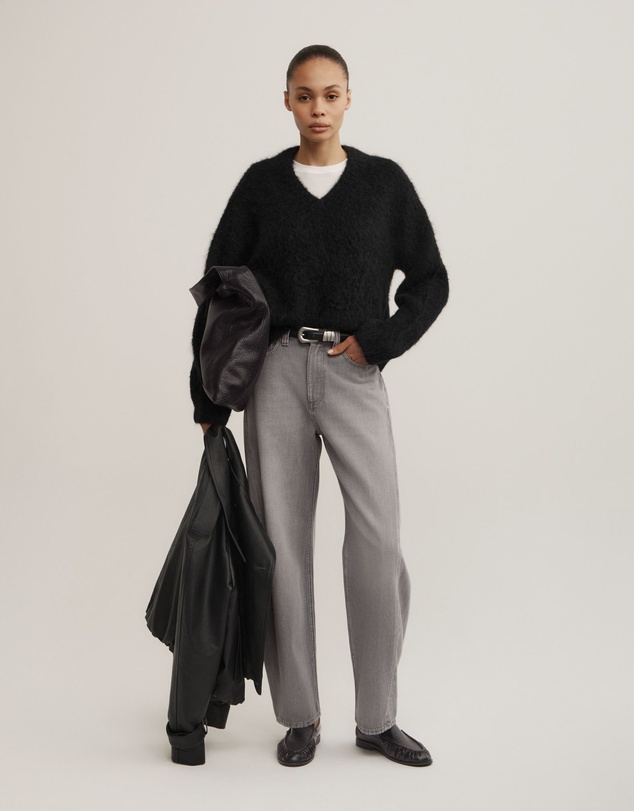 Witchery - High V-neck Fluffy Knit
