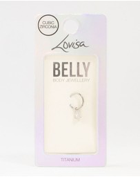Lovisa - Titanium Pear Drop Ring Belly Ring