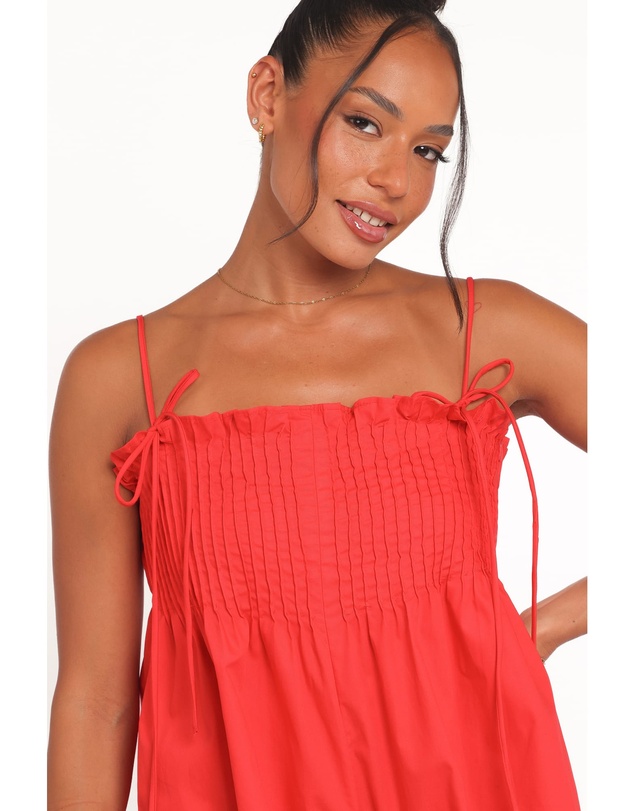 Petal & Pup - Liora Pleated Playsuit - Red