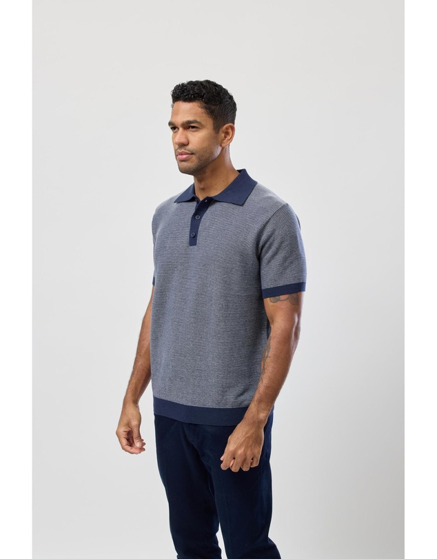 Brooksfield - Stripe Knitted Polo