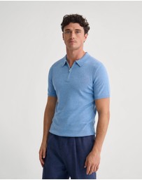 Oxford - Otis Zip Neck Knitted Polo