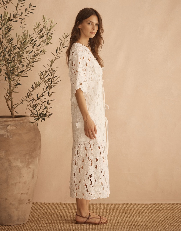 AUR OCEA - Applique Tie Front Tunic Dress