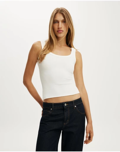 Cotton On - Blake Rib Scoop Tank
