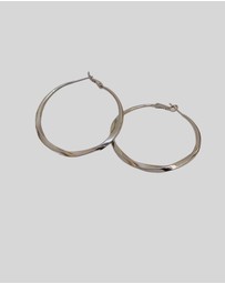 KAJA Clothing - C-Shaped Twisted Earrings for Minimalist Earrings-Circle Earrings Pack of 2