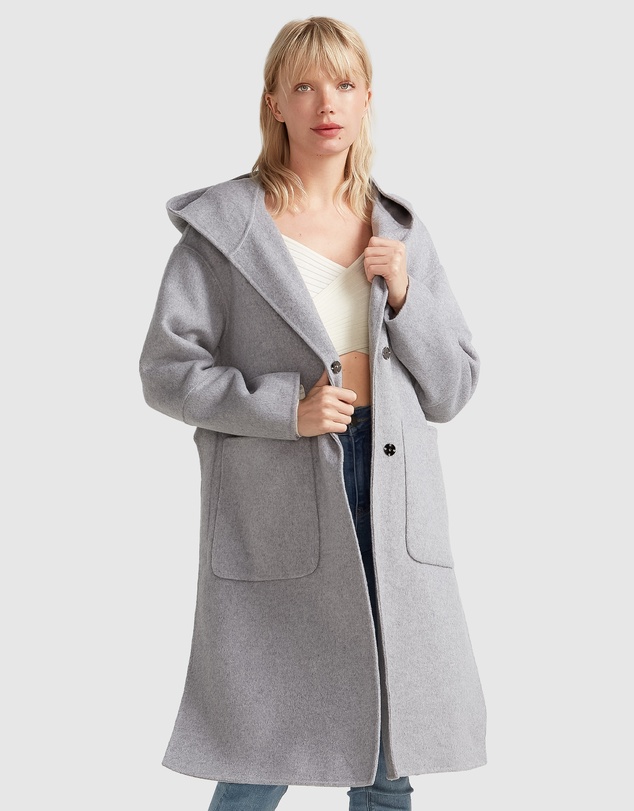 Belle & Bloom - Walk This Way Wool Blend Hooded Coat