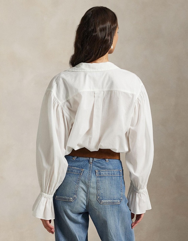 Polo Ralph Lauren - Tie-Neck Cotton Poplin Top