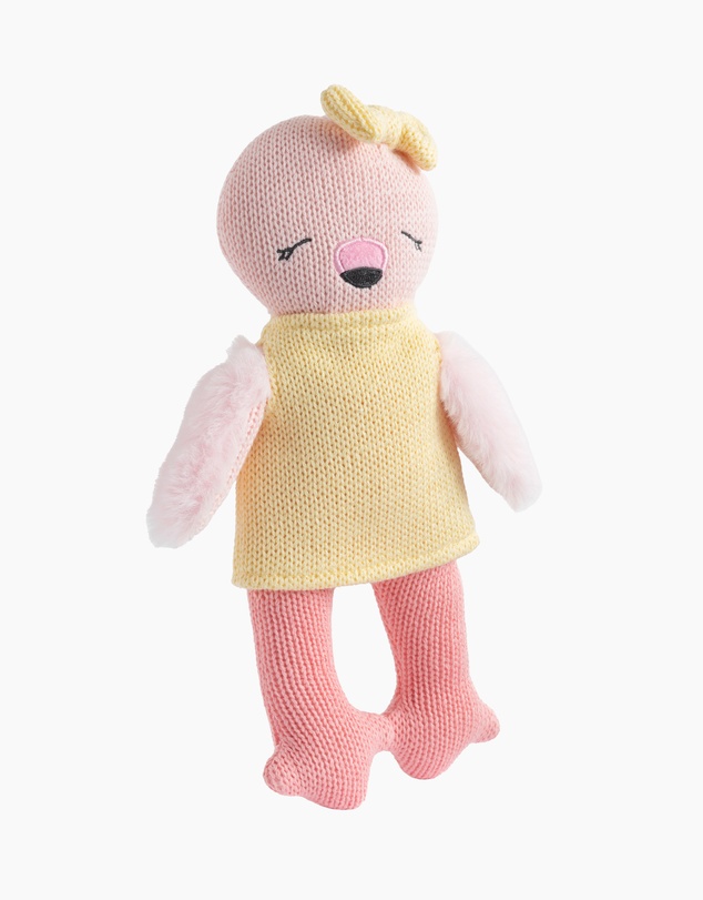 Living Textiles - Knitted Animal Toy - Freya the Flamingo