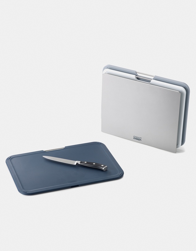 Joseph Joseph - Nest™ Boards Large 3-piece Chopping Board Set with Storage Stand (Grey)