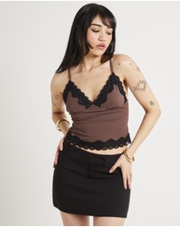 Alice In The Eve - Avery Contrast Lace Cami