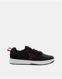 Fallen Footwear - Fallen Footwear The Crest Suede/Leather Men Shoes Black/Grey/Red