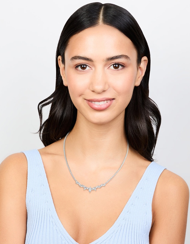 Lovisa - Silver Cubic Zirconia Marquise Pendant Necklace