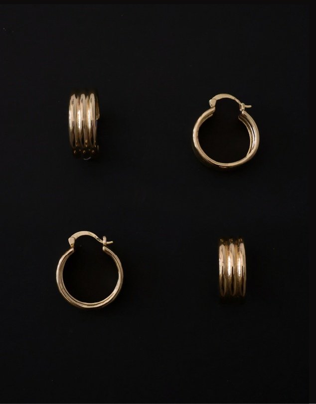 Alana Maria - Tessa Hoop Earrings - Gold