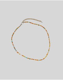 KAJA Clothing - Rainbow Glass Rice Bead Necklace-2pc