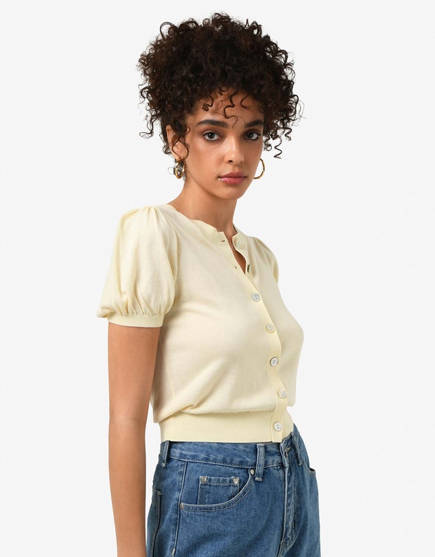 Forcast - Cindy Puff Sleeve Cardigan