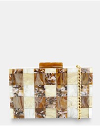 Morgan & Taylor - Harper Acrylic Clutch in Brown