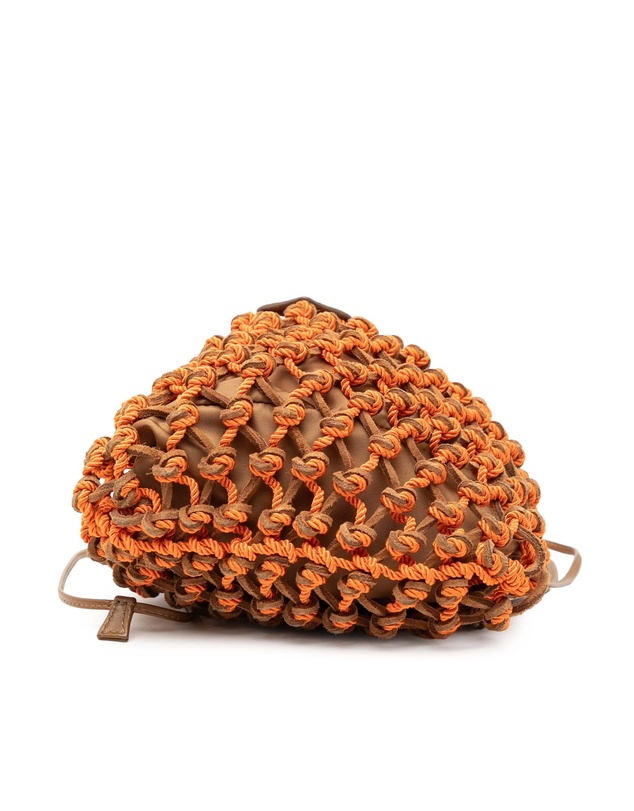 Pre-Loved by Azura Reborn - Pre-Loved Small Suede Macrame Noue Shoulder Bag