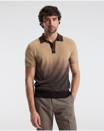Calibre - Ombre Merino Wool Polo Neutral
