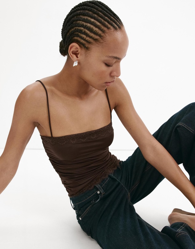 M.N.G - Fitted Top with Lace Detail