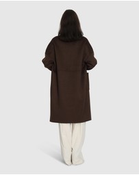 Belle & Bloom - Publisher Double-Breasted Wool Blend Coat