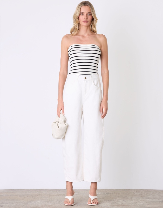 Esmaee - Azur Stripe Bandeau Top