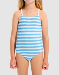 Seafolly - Textured Stripe One Piece - Kids