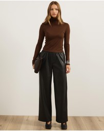 Atmos&Here - Wool Blend Roll Neck Long Sleeve Top