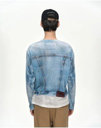 Andersson Bell - Denim Jacketed Trompe-LOeil L/S T-Shirt - Unisex