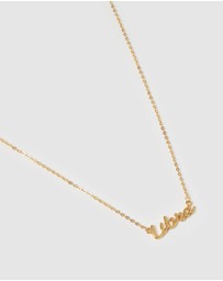 Izoa - Libra Written Star Sign Necklace