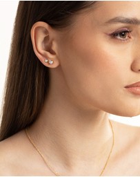 Lovisa - Waterproof Gold Plated Stainless Steel Cubic Zircconia Stud Earring Pack