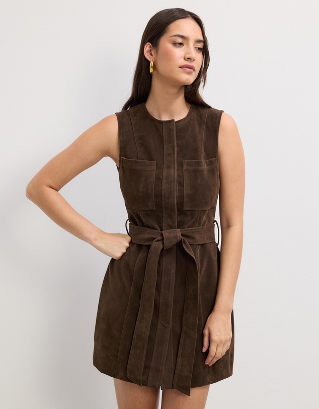The Fated - Corina Suede Mini Dress