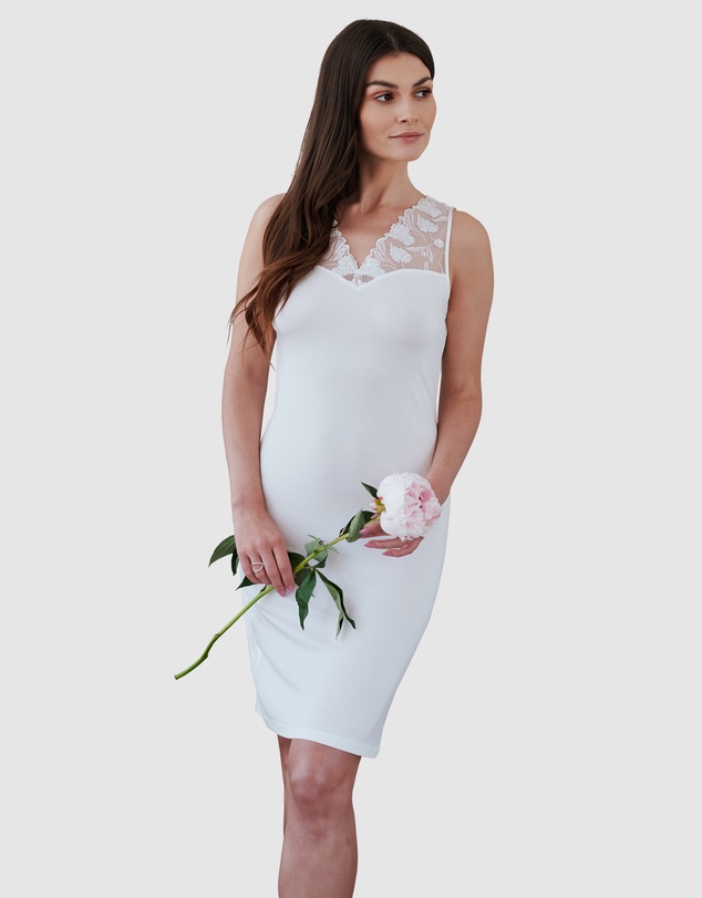 Oh!Zuza - Short Viscose Nightie with Embroidery