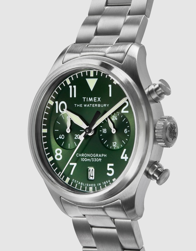 TIMEX - Waterbury Ace Chronograph 41mm Stainless Steel Bracelet Watch