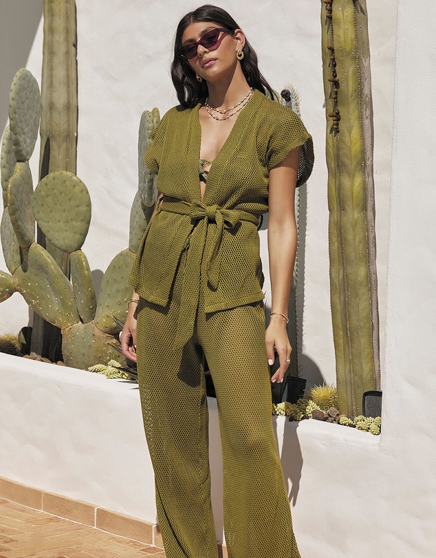 Arms Of Eve - Sardinia Wrap Top - Pistachio
