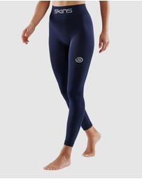 SKINS - SKINS Compression Series-3 Women's Seamless Long Tights Navy Activewear