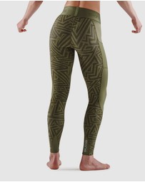 SKINS - SKINS Compression Women's Series-3 Clothing Long Tight Khaki Angle