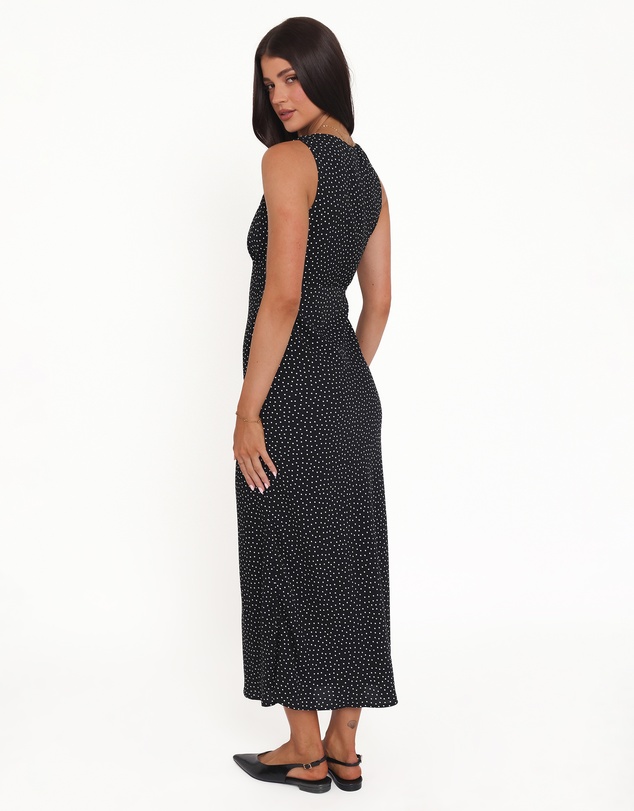 Petal & Pup - Mirae Maxi Dress - Black Polka Dot