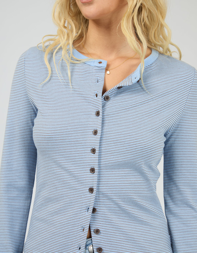 All About Eve - Sami Stripe Long Sleeve Top Blue