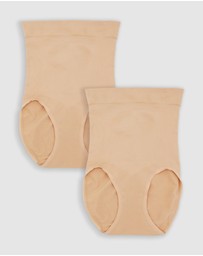 Ambra - 2 Pack Powerlite Hi Waisted Brief
