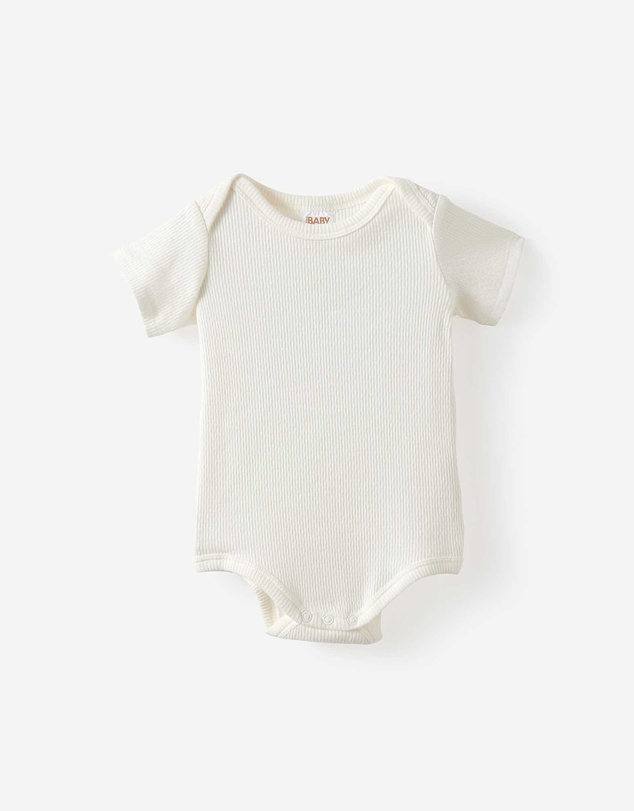 Cotton On Kids - Organic Pointelle Short Sleeve Bubbysuit