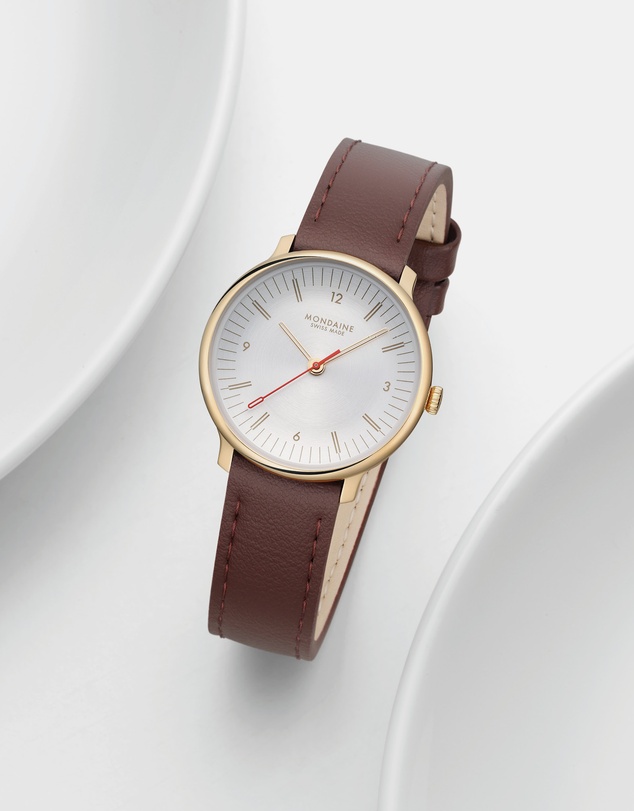 Mondaine - Mondaine Doppio Brown Leather 33mm Watch