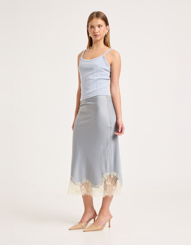 Rolla's - Rue Midi Skirt - Dusty Blue
