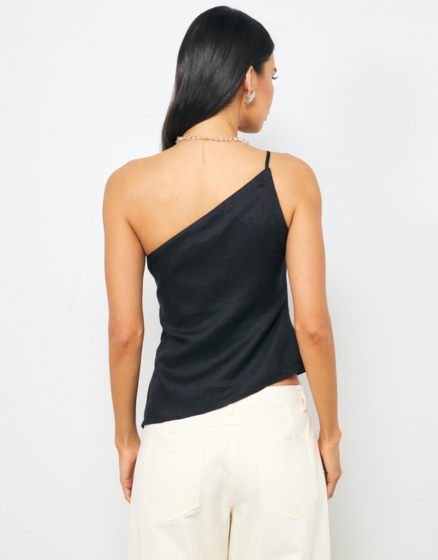 AERE - Winnie Asymmetric Linen Top