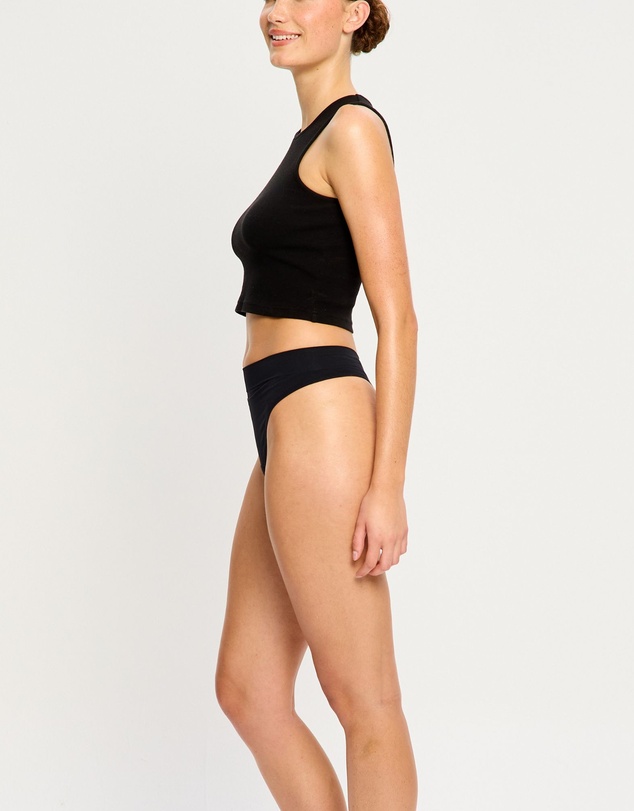 Modibodi - Modicomfort Seamless Hi Waist Period Underwear Thong Light Absorbency