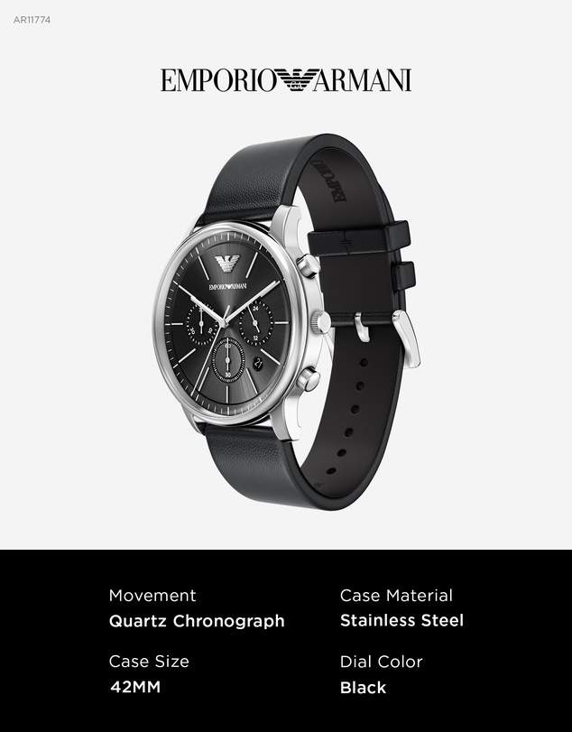 Emporio Armani - Black Chronograph Watch
