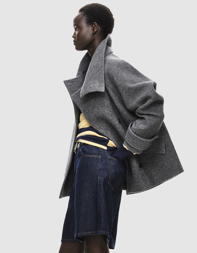 M.N.G - Wool Funnel-Neck Coat