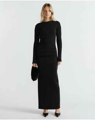 Decjuba - Monica Long Sleeve Midi Dress