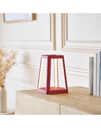 Lexon - Lexon Lantern Portable Lamp With Built-In Wireless Charger - Red